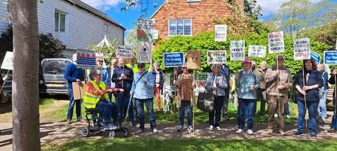 Local Opposition protest to the Over development of Hadlow